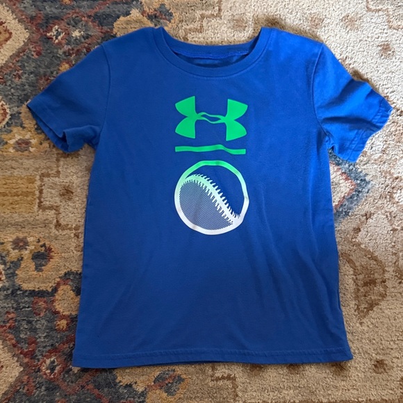Under Armour Kids Blue and Green Graphic Tee - Picture 1 of 2